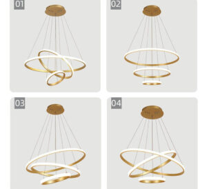 Lustre Pendente Led Bivolt Decor Cinderella Dourado 127/220v Dourado