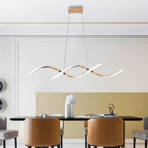 Lustre Pendente Teto Sala Dna Led 35w 3 Em 1 Cinderella Rose 127/220v Rose Gold 127/220v Rose Gold