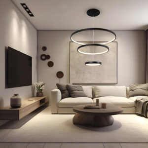 Lustre Moderno Pendente Led 3 Arcos 89W