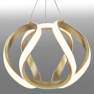Pendente Led Dourado 3 Em 1 Controle Bivolt Decor Cinderella 127/220v Dourado