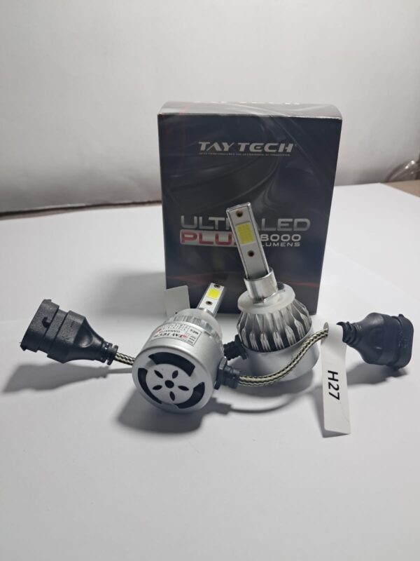 Par Lâmpadas Super LED Farol Ultra Plus 6000K Branca H27