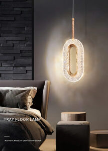 Kit 2 Luminária Pendente Teto Cristal Led Oval Dourado 3 Em1 Voltagem127/220v Dourado
