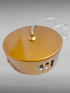 Luminária Pendente Led Losango 18w 3200k Quarto E Sala 127/220v Dourado