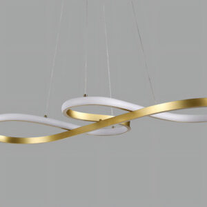 Lustre Pendente Led Dourado Branco Quente 60w 110/220 Eclick