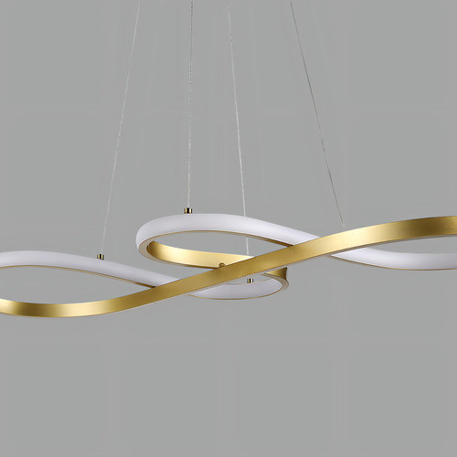 Lustre Pendente Led Dourado Branco Quente 60w 110/220 Eclick