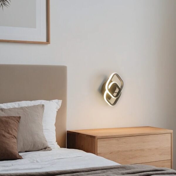 Plafon LED Retangular Dourado 3500K a 6500K Metal 28x19cm
