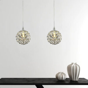 Pendente Cristal Prateado Cozinha Quarto Sala Lavabo Eclick