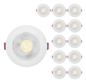 Spot 5w Led Redondo Direcionável Teto Branco Quente 127/220v