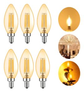 Lâmpada LED Filamento Vela E14 4W Âmbar 2200K Decorativa Retrô