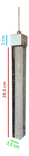 Pendente Empire Cristal Efeito Bolhas Cromado Quarto Lavabo 127/220v Cromado