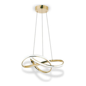Lustre Pendente Led 40w Moderno 3 Em 1 Dourado Lp-02d
