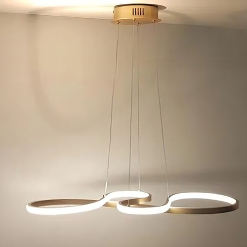 Lustre Pendente 40w Design Moderno 3 Em 1 Lp-016a 127/220v Dourado