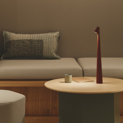 Luminária De Mesa Moderna Led Touch Eclick Bivolt Vermelho