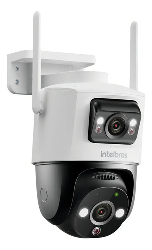 Câmera Externa Wi-fi 3mp 360° Im9+ Full Color Com Sd 64gb Intelbras Branco/preto
