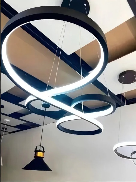 Pendente Sindora Infinity 75 cm LED 40W 3000K Preto