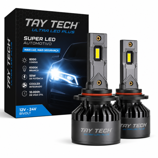 2ef1ae263d7dd1f8a74b709cb63291ec.png Kit Par Super LED Tay Tech 8000 Lumens 6000K Farol Carro