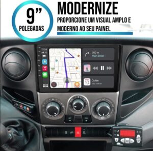 Central Multimídia 9” 2 Din T180 CarPlay Android Auto