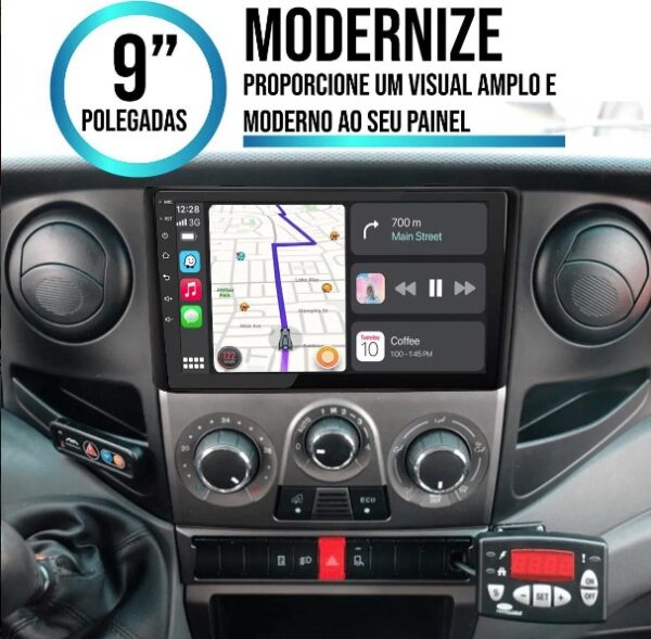 Central Multimídia 9” 2 Din T180 CarPlay Android Auto