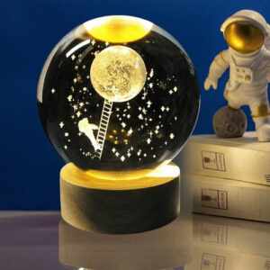 Luminária De Mesa Globo De Led 3d Astronauta Eclick