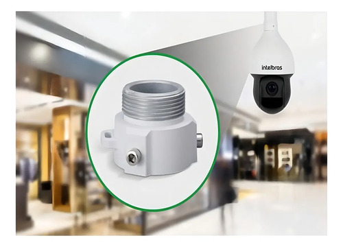 Adaptador Para Suporte Speed Dome De Teto Xsd 302 Intelbras Cor Branco