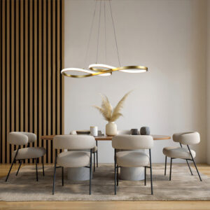 Lustre Pendente Led Dourado Branco Quente 60w 110/220 Eclick