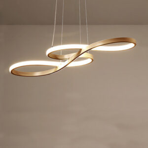 Lustre Pendente Led Dourado Branco Quente 60w 110/220 Eclick