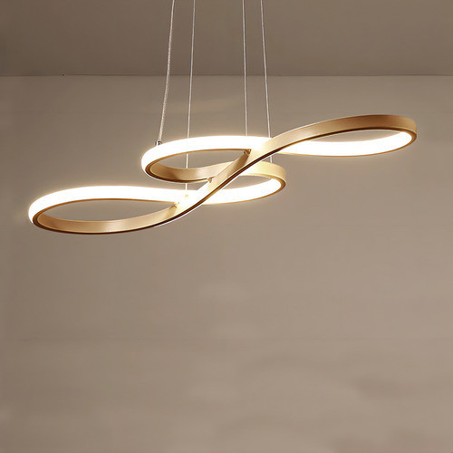 Lustre Pendente Led Dourado Branco Quente 60w 110/220 Eclick