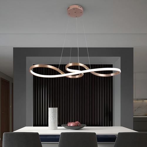 Lustre Pendente 40w Design Moderno 3 Em 1 Lp-016a 127/220v Dourado
