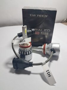 Par de Lâmpadas Super LED Farol Ultra Plus 6000K Branca H11