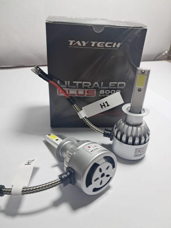 Par Lâmpada Carro Super LED Farol Ultra Plus 6000K Branca H1
