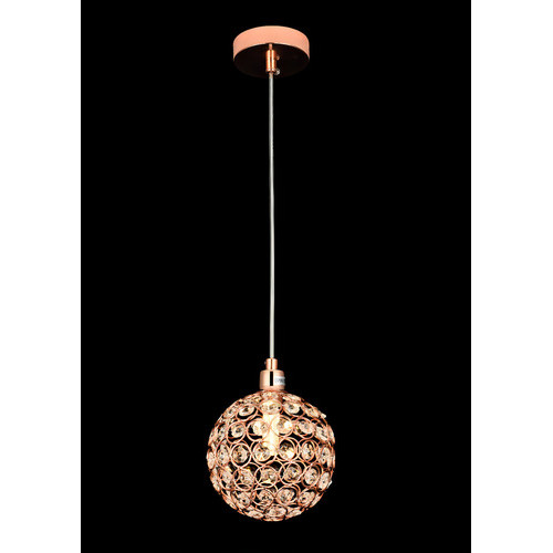 Pendente Metal + Cristal Rose Cozinha Quarto Sala Lavabo