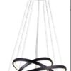 Arandela Pendente 3 Arcos LED 3000K – 20x40x60 Preto
