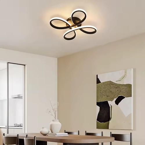 Plafon Led 3 Em 1 Bivolt 40w Decor Cincerella Preto 127/220v Preto
