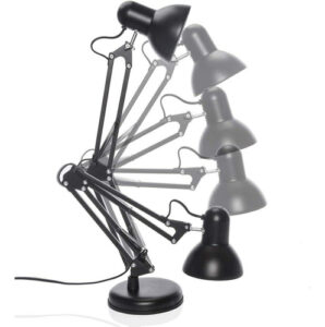 Luminária De Mesa Dapon Articulada Abajur Modelo Pixar Com Base E Garra Cor Preto