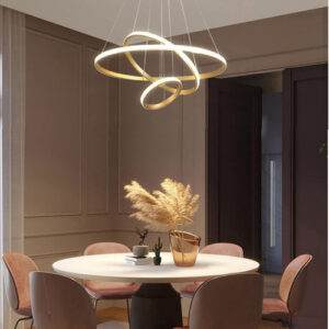 Lustre Pendente Led Bivolt Decor Cinderella Dourado 127/220v Dourado