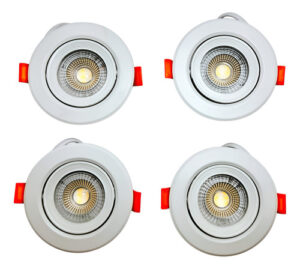 Kit 4 Spots Led Embutir Redondo 5w Branco Quente 5w Branco