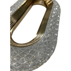 570a157692a97949497c9edda800b809.jpeg Redtun Pendente Oval Cristal Unidade 1 Dourado Branco-quente 3000 K