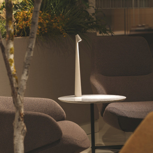 Luminária De Mesa  Moderna Led Touch Branco Eclick Bivolt