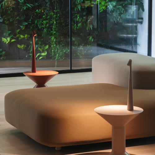 Luminária De Mesa Moderna Led Touch Eclick Bivolt Vermelho