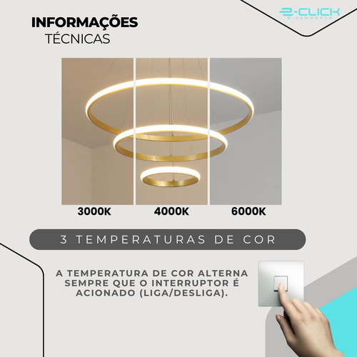 Lustre Pendente Led Bivolt Decor Cinderella Dourado 127/220v Dourado