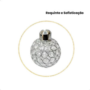 Pendente Cristal Prateado Cozinha Quarto Sala Lavabo Eclick