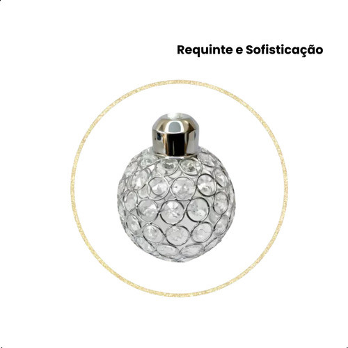 Pendente Cristal Prateado Cozinha Quarto Sala Lavabo Eclick