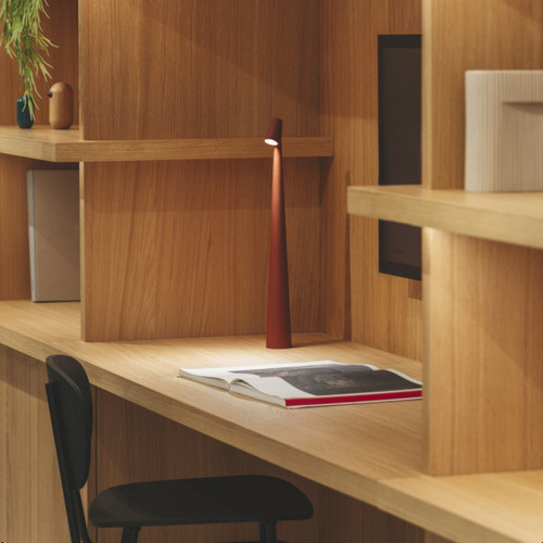 Luminária De Mesa Moderna Led Touch Eclick Bivolt Vermelho