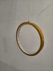 Pendente LED Red 18W 3200K Alumínio e Acrílico Dourado Cobre