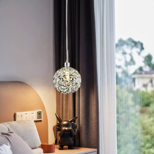 Pendente Cristal Prateado Cozinha Quarto Sala Lavabo Eclick