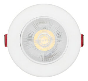 Spot 5w Led Redondo Direcionável Teto Branco Quente 127/220v