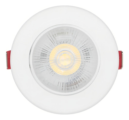 Spot 5w Led Redondo Direcionável Teto Branco Quente 127/220v