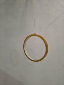 Pendente LED Red 18W 3200K Alumínio e Acrílico Dourado Cobre