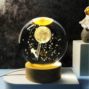 Luminária De Mesa Globo De Led 3d Astronauta Eclick