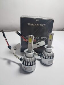 Par Lâmpada Carro Super LED Farol Ultra Plus 6000K Branca H1